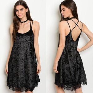 Black Velvet Cami Dress